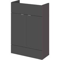Hudson Reed 600Mm Vanity Unit - Compact - Gloss Grey, Grey