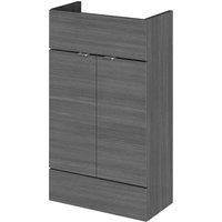 Hudson Reed 500Mm Vanity Unit - Compact - Grey Woodgrain, Grey