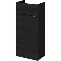 Hudson Reed 400Mm Vanity Unit - Compact - Black Woodgrain, Black