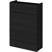 Hudson Reed 600Mm Wc Unit - Compact - Black Woodgrain, Black
