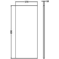 Hudson Reed Fusion Decorative End Panel - Black Woodgrain, Black