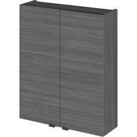 Hudson Reed Fusion 500Mm Wall Unit - Grey Woodgrain, Grey