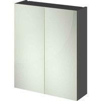 Hudson Reed Fusion 600Mm Mirror Unit 50 50 - Gloss Grey