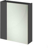 Hudson Reed Fusion 600Mm Mirror Unit 75 25 - Gloss Grey