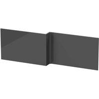 Hudson Reed Fusion 1700Mm Shower Bath Front Panel - Gloss Grey
