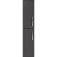 Nuie Athena 300mm Tall Unit (2 Door) - Gloss Grey, Grey