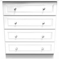 Welcome Furniture Ready Assembled Balmoral 4 Drawer Chest In White Gloss, White