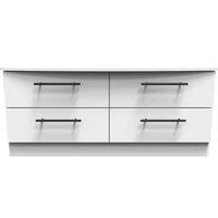 Welcome Furniture Ready Assembled Beverley 4 Drawer Bed Box In White Ash, White
