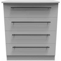 Welcome Furniture Ready Assembled Beverley 4 Drawer Chest In Dusk Grey, Grey