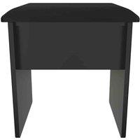 Welcome Furniture Ready Assembled Camden Stool In Black Gloss, Black
