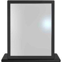 Welcome Furniture Ready Assembled Camden Mirror In Black Gloss, Black