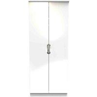 Welcome Furniture Ready Assembled Camden 2 Door Mirrored Robe In White Gloss, White