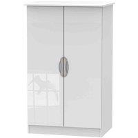 Welcome Furniture Ready Assembled Camden 2 Door Midi Robe In White Gloss, White