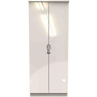 Welcome Furniture Ready Assembled Camden 2 Door Mirrored Robe In Kashmir Gloss, Brown