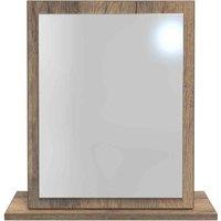 Welcome Furniture Ready Assembled Contrast Mirror In Vintage Oak, Brown
