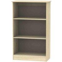 Welcome Furniture Ready Assembled Contrast Bookcase In White Gloss & Bardolino Oak, White