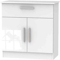 Welcome Furniture Ready Assembled Contrast 1 Drawer 2 Door Sideboard In White, White