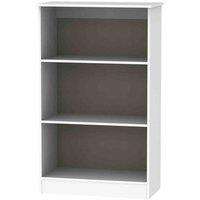 Welcome Furniture Ready Assembled Contrast Bookcase In White Gloss, White