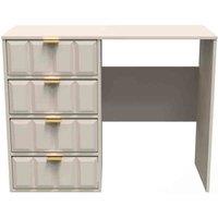 Welcome Furniture Ready Assembled Cube 4 Drawer Vanity In Kashmir Matt, Brown