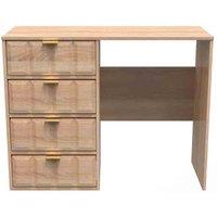 Welcome Furniture Ready Assembled Cube 4 Drawer Vanity In Bardolino Oak, Brown