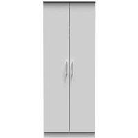 Welcome Furniture Ready Assembled Devon 2 Door Wardrobe In Grey Matt, Grey