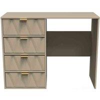 Welcome Furniture Ready Assembled Diamond 4 Drawer Vanity In Mushroom, Brown