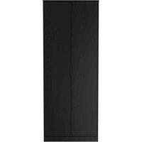 Welcome Furniture Ready Assembled Diego G 2 Door Wardrobe In Black Ash, Black