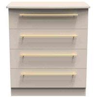 Welcome Furniture Ready Assembled Haworth 4 Drawer Chest In Kashmir Matt, Cream