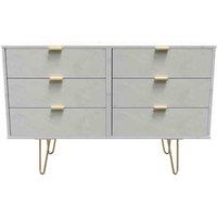 Welcome Furniture Ready Assembled Hong Kong F 6 Drawer Chest In Marble, White