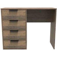Welcome Furniture Ready Assembled Hong Kong G 4 Drawer Vanity In Vintage Oak, Brown