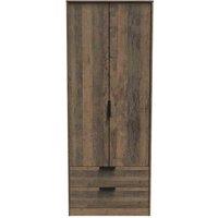 Welcome Furniture Ready Assembled Hong Kong G 2 Door 2 Drawer Wardrobe - Oak, Brown
