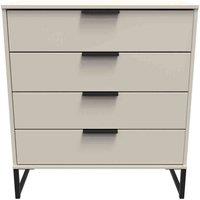 Welcome Furniture Ready Assembled Hong Kong G 4 Drawer Chest In Kashmir Matt, Cream