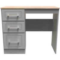 Welcome Furniture Ready Assembled Kent Vanity In Dusk Grey & Oak, Grey