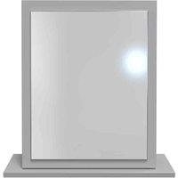 Welcome Furniture Ready Assembled Kent Mirror In Dusk Grey & Oak, Grey