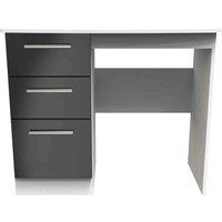 Welcome Furniture Ready Assembled Knightsbridge Vanity In Black Gloss & White, Black