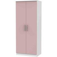 Welcome Furniture Ready Assembled Knightsbridge 2 Door Wardrobe In Kobe Pink & White, Pink