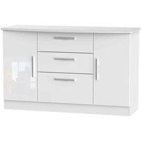 Welcome Furniture Ready Assembled Knightsbridge 2 Door 3 Drawer Sideboard In White Gloss, White