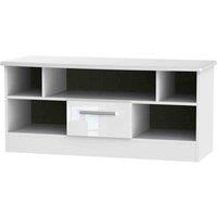 Welcome Furniture Ready Assembled Knightsbridge 1 Drawer Tv & Media Unit In White Gloss, White