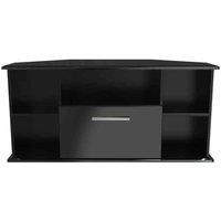 Welcome Furniture Ready Assembled Knightsbridge Corner Tv Unit In Black Gloss, Black