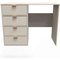 Welcome Furniture Ready Assembled Linear 4 Drawer Vanity In Kashmir Matt, Brown