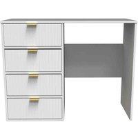 Welcome Furniture Ready Assembled Linear 4 Drawer Vanity In White Matt, White