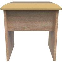 Welcome Furniture Ready Assembled Monaco Stool In White Gloss & Bardolino Oak, White