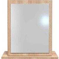 Welcome Furniture Ready Assembled Monaco Mirror In White Gloss & Bardolino Oak, White