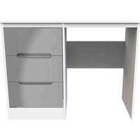 Welcome Furniture Ready Assembled Monaco Vanity In Grey Gloss & White, Grey