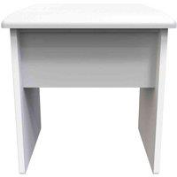 Welcome Furniture Ready Assembled Monaco Stool In Grey Gloss & White, Grey