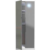 Welcome Furniture Ready Assembled Monaco 2 Door Wardrobe In Grey Gloss & White, Grey