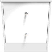 Welcome Furniture Ready Assembled Padstow 2 Drawer Bedside Cabinet In White, White