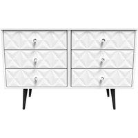 Welcome Furniture Ready Assembled Pixel 6 Drawer Chest In White Matt, White