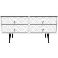 Welcome Furniture Ready Assembled Pixel 4 Drawer Bed Box In White Matt, White