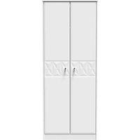 Welcome Furniture Ready Assembled Pixel 2 Door Wardrobe In White Matt, White